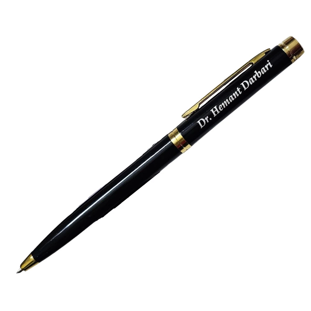 Buy Personalized Black Gold Ball Pen Online